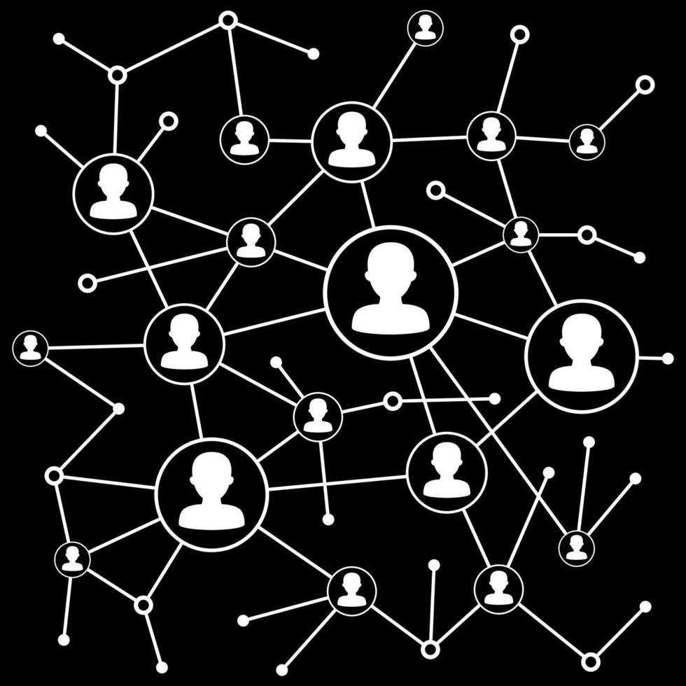 People network icon vector