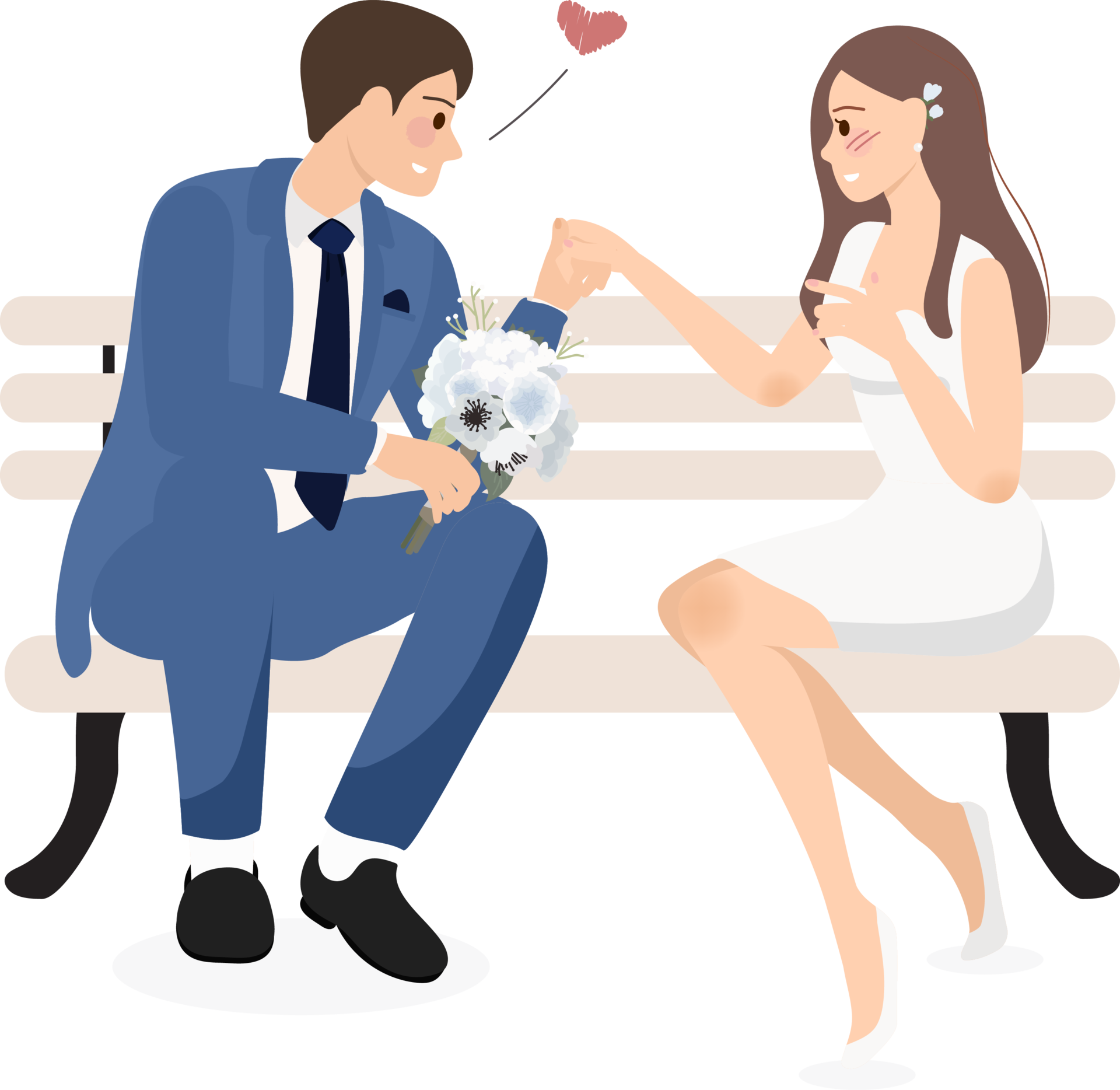 Wedding Couple Holding Hands For Confess Or Propose In Formal Navy Blue wedding-couple-holding-hands-for-confess-or-propose-in-formal-navy-blue