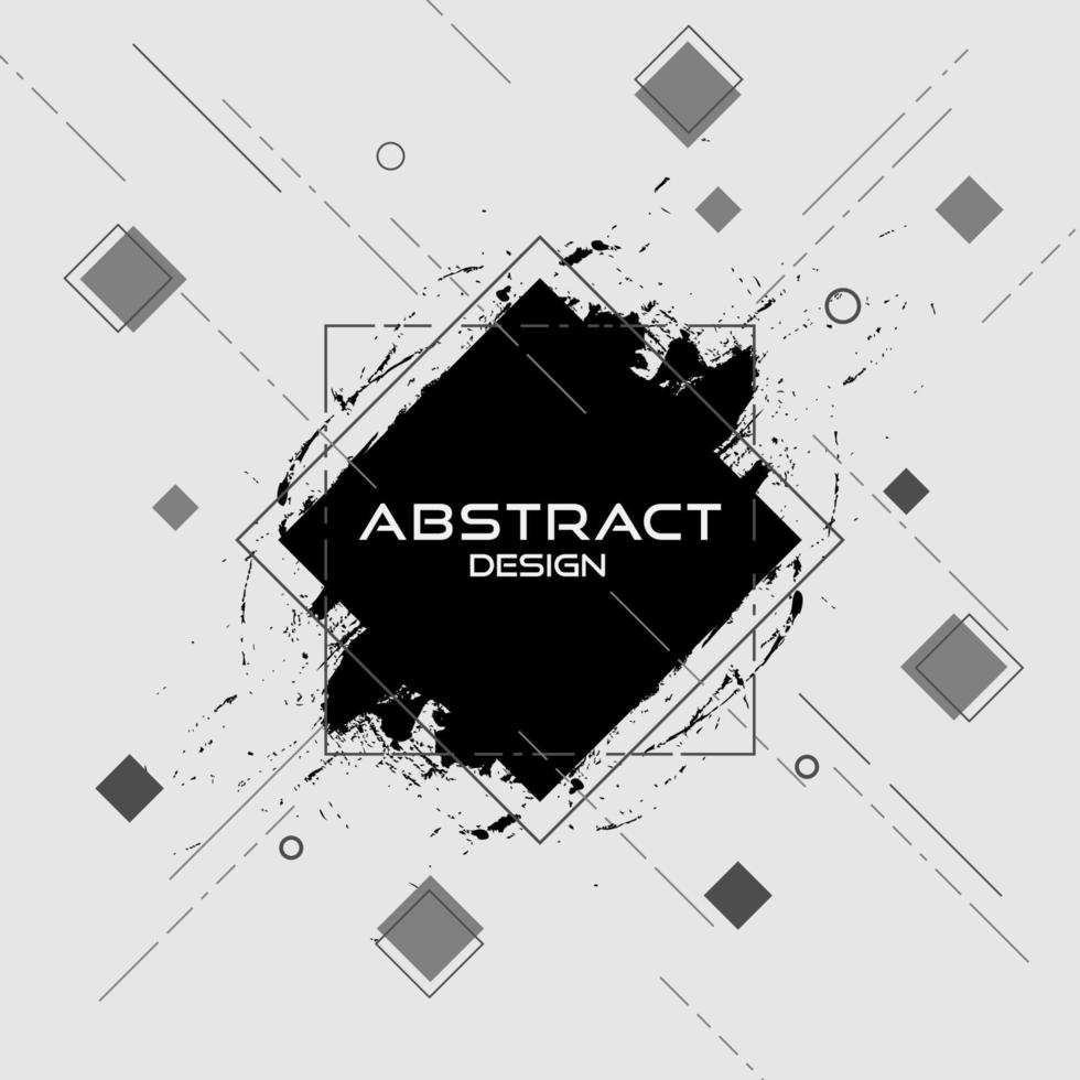 Abstract frame grunge banner element design vector