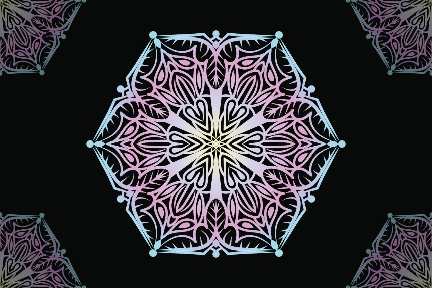 Ornamental round ornament. Lace pattern. Mandala  Background Design. vector