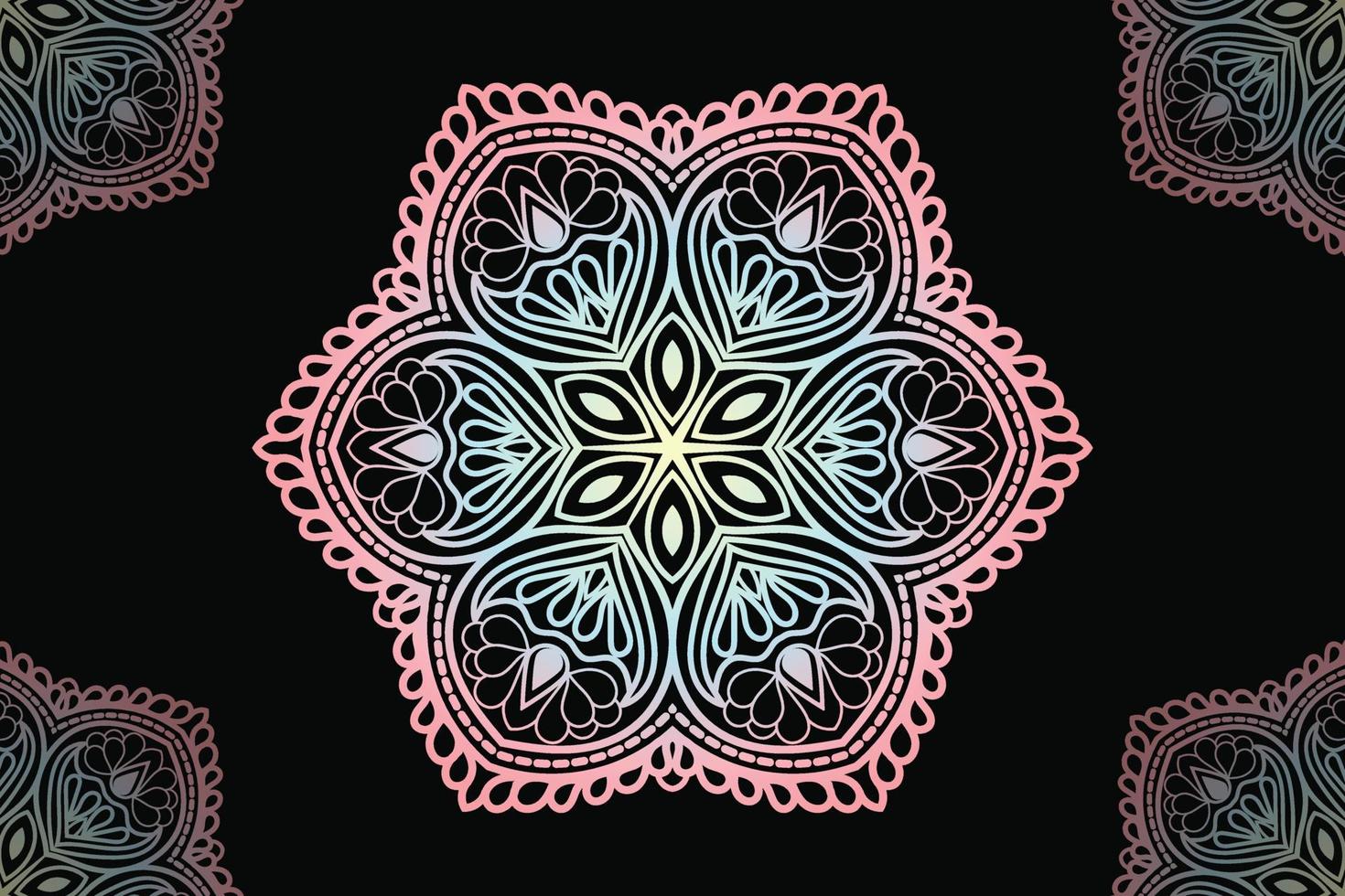 Ornamental round ornament. Lace pattern. Mandala  Background Design. vector