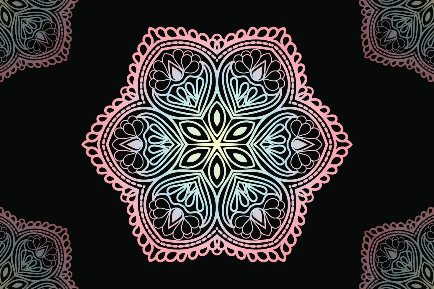 adorno redondo ornamental. patrón de encaje diseño de fondo de mandala. vector