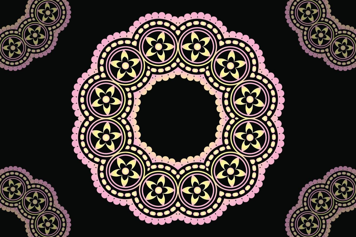 Ornamental round ornament. Lace pattern. Mandala  Background Design. vector