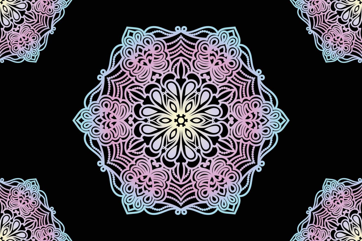 Ornamental round ornament. Lace pattern. Mandala  Background Design. vector