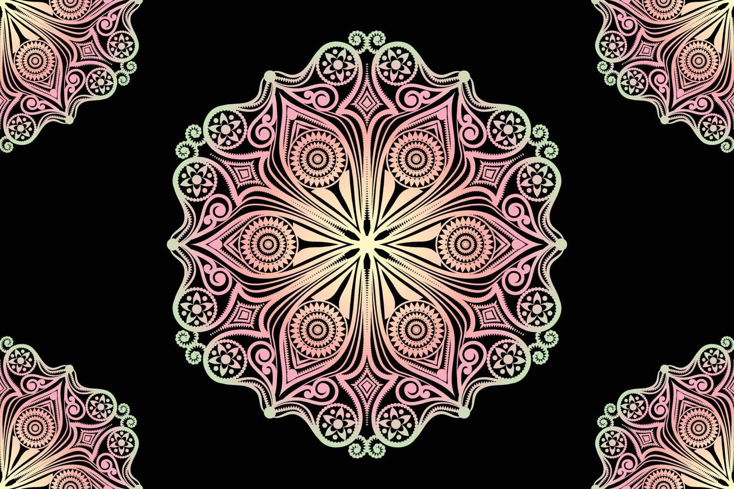 Ornamental round ornament. Lace pattern. Mandala  Background Design. vector