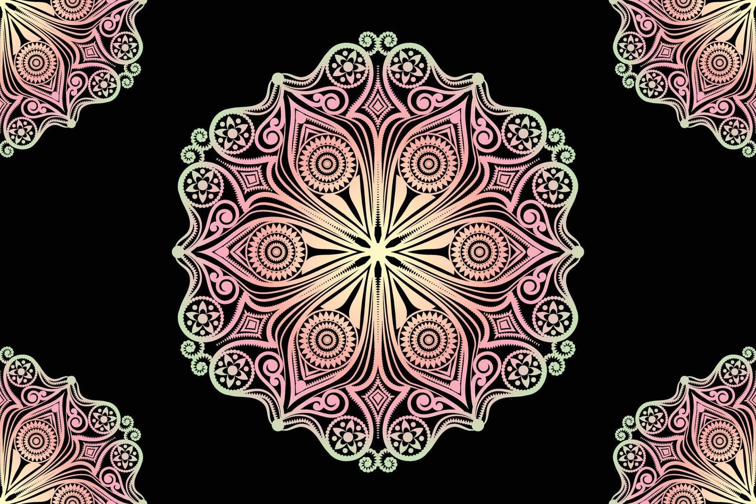 adorno redondo ornamental. patrón de encaje diseño de fondo de mandala. vector