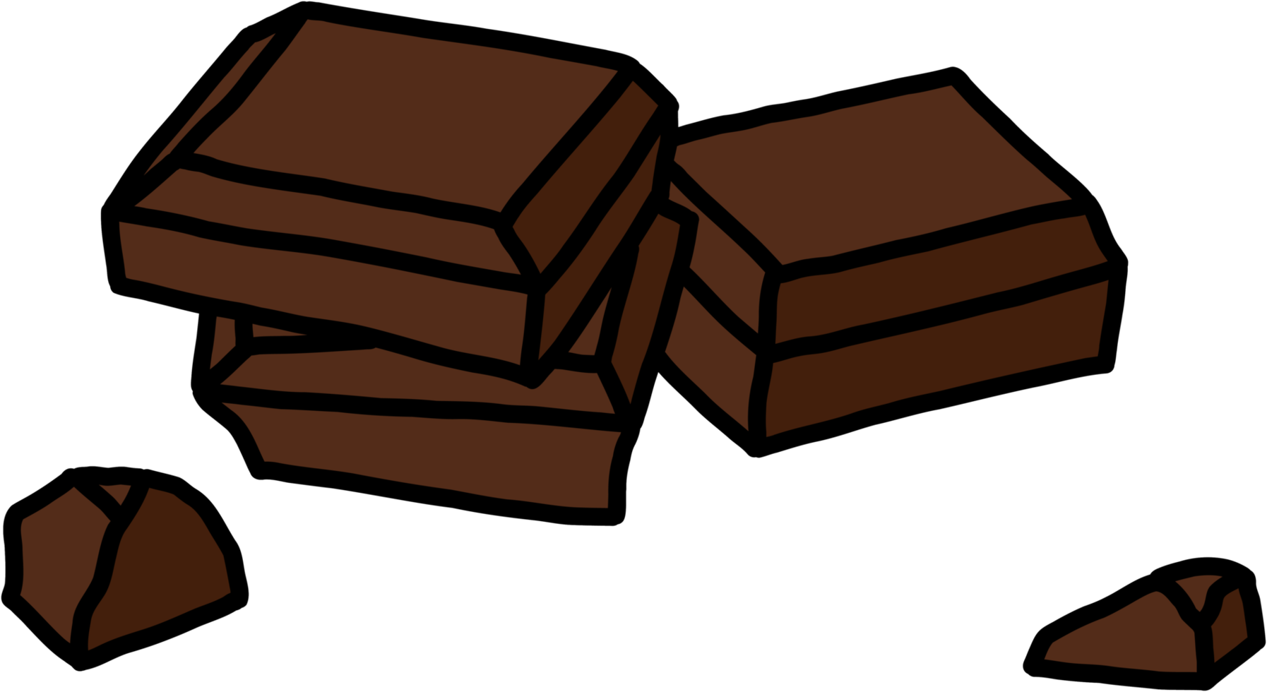 doodling freehand outline sketch drawing of a chocolate bar. png