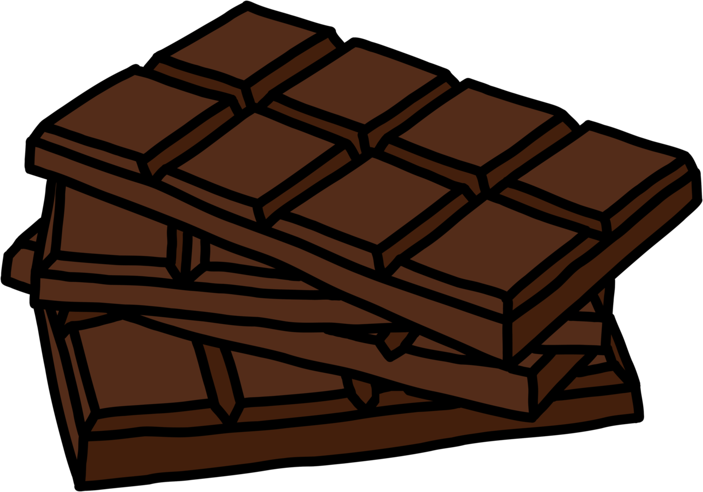 griffonner à main levée le dessin d'esquisse d'une barre de chocolat. png