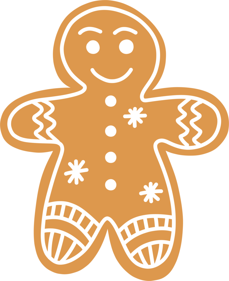 Christmas gingerbread in the form of a man. png