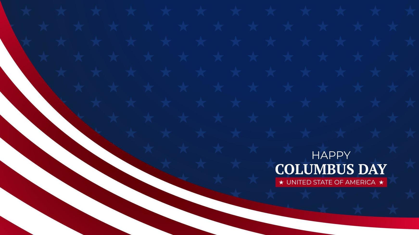 Columbus day united state of america background vector