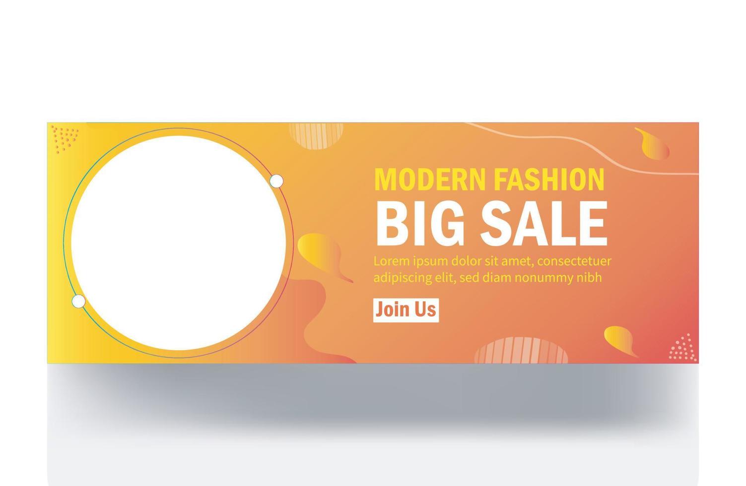 modern fashion big sale social and cover design sale banner design template vector
