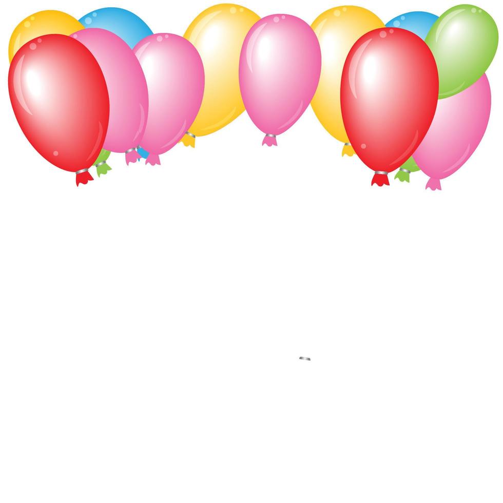 birthday celebration balloons vector