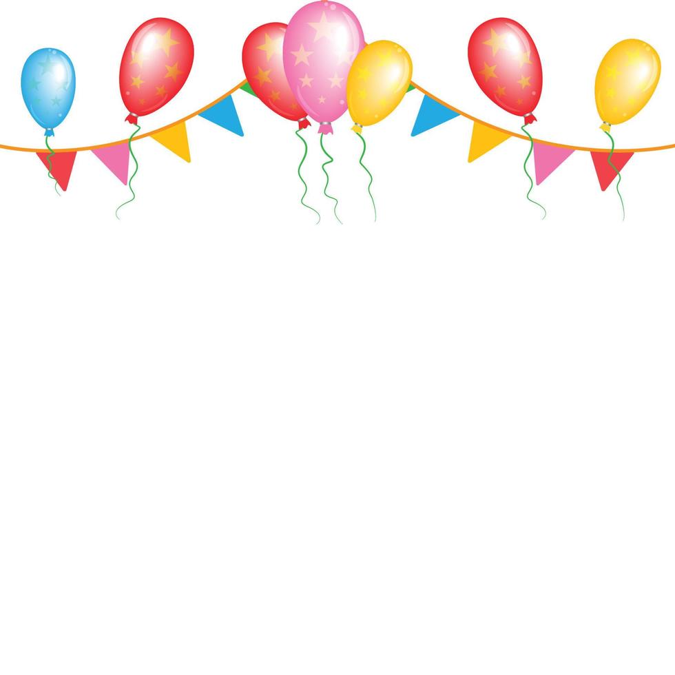 birthday celebration balloons vector