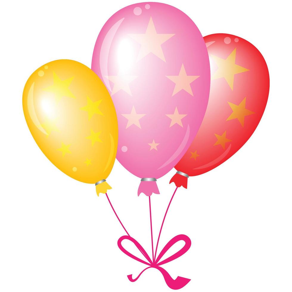 birthday celebration balloons vector