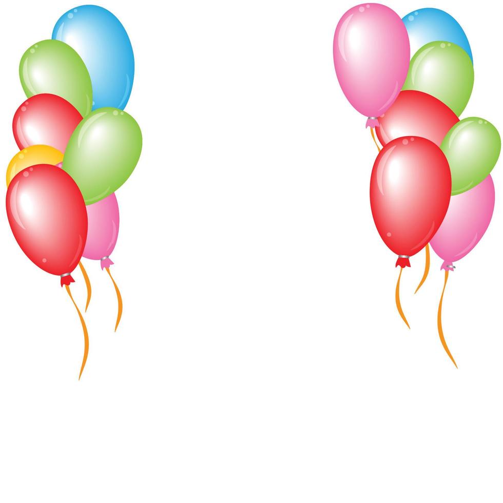 Globos de cumpleaños .ai Royalty Free Stock SVG Vector, Globos De Cumpleaños