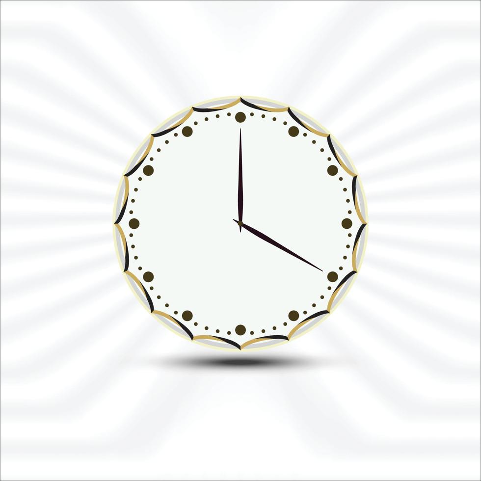 plantilla de diseño de reloj de pared de oficina moderna. segundo, pared, tiempo, diseño vectorial aislado vector