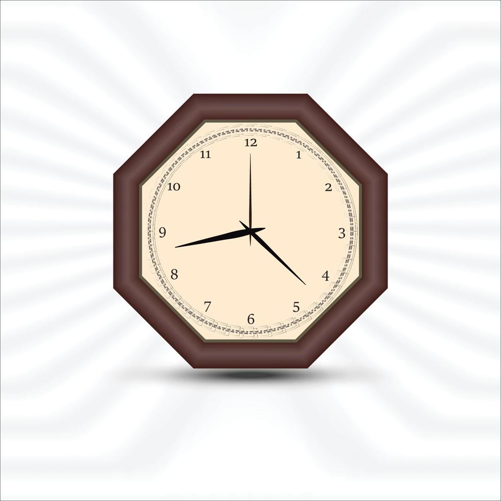 primer plano de plantilla de diseño de conjunto de iconos de reloj de pared de oficina en vector. maqueta para marca y publicidad aislada sobre fondo transparente. vector