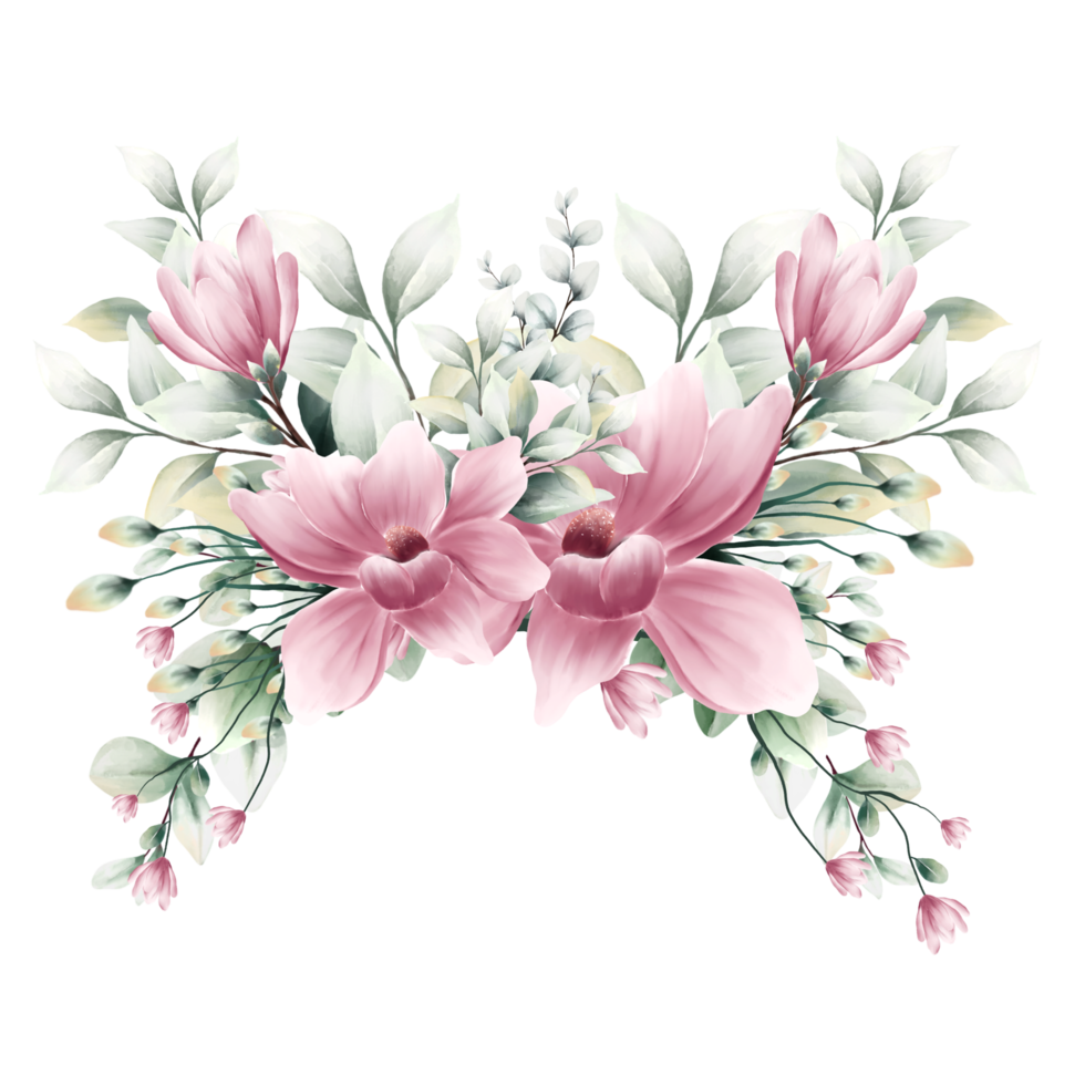 Free ramo de flores acuarela 12028184 PNG with Transparent Background