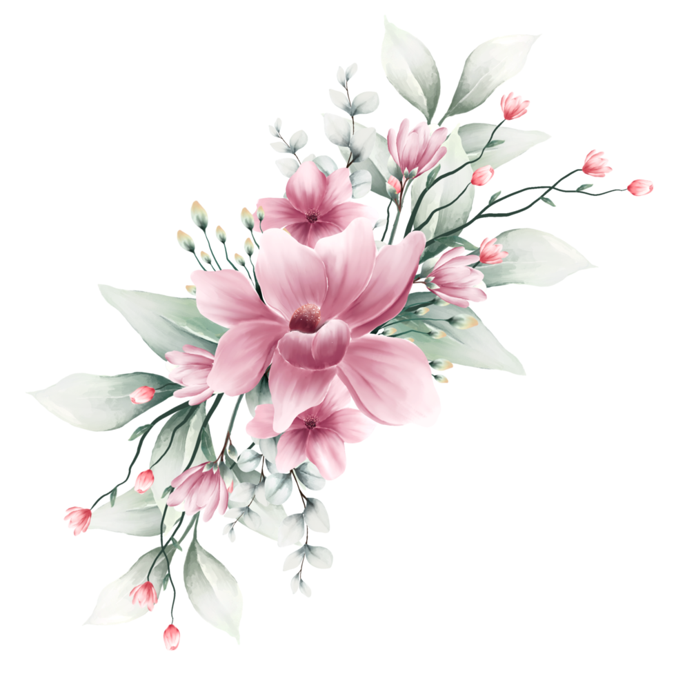 Bouquet of flowers Watercolor png