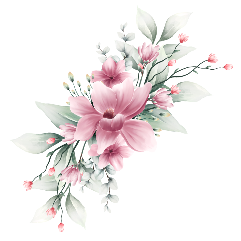 Bouquet of flowers Watercolor png