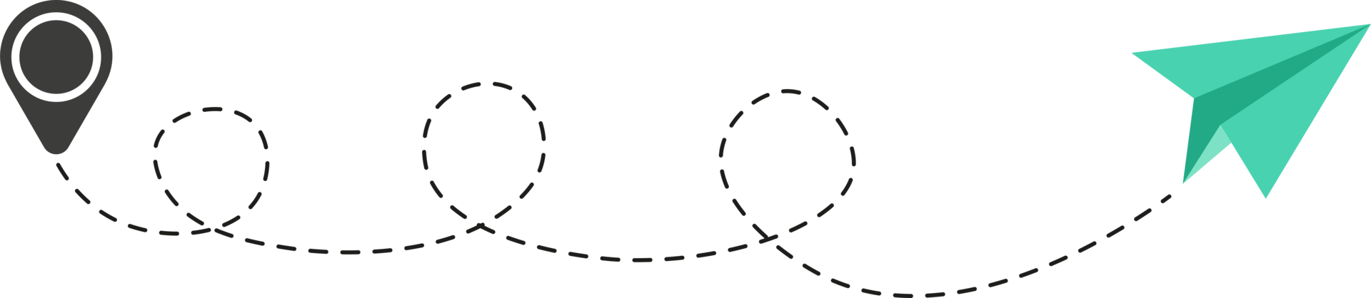 Dashed Line Paper Airplane Route png