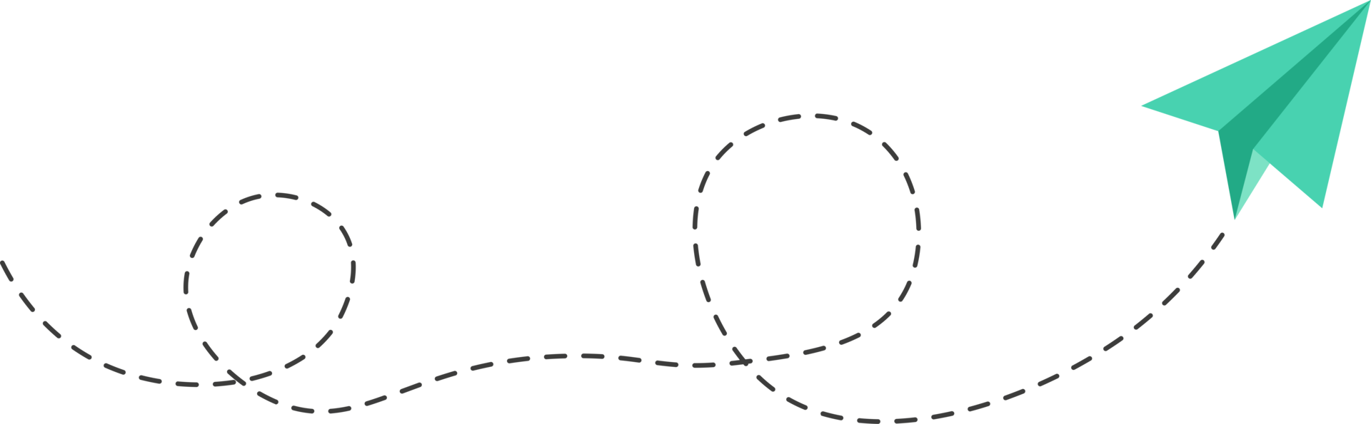 Dashed Line Paper Airplane Route png