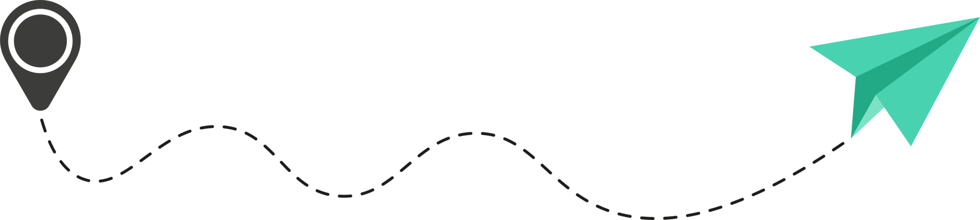 Dashed Line Paper Airplane Route png