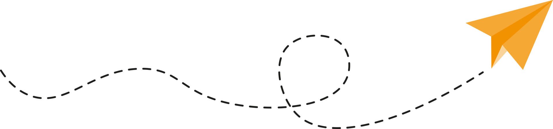 ruta de avión de papel de línea discontinua png