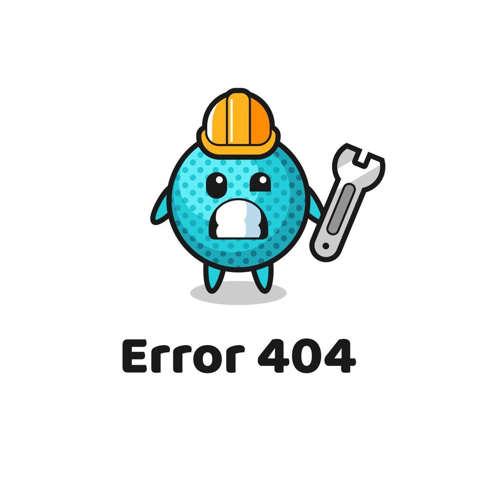 error 404 with the cute spiky ball mascot vector