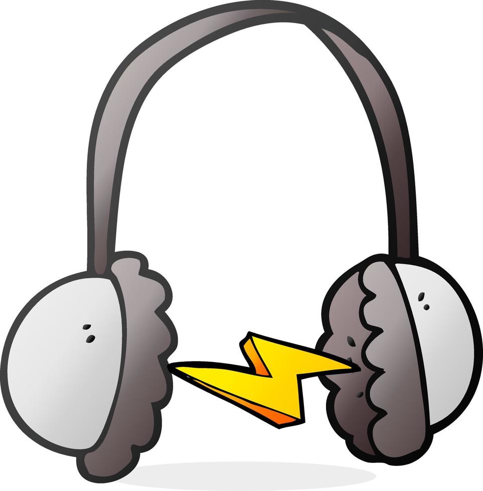 freehand drawn cartoon headphones vector