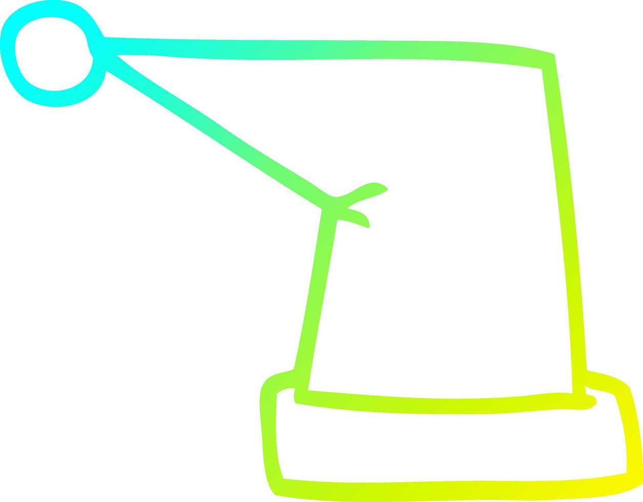 cold gradient line drawing cartoon elf hat vector