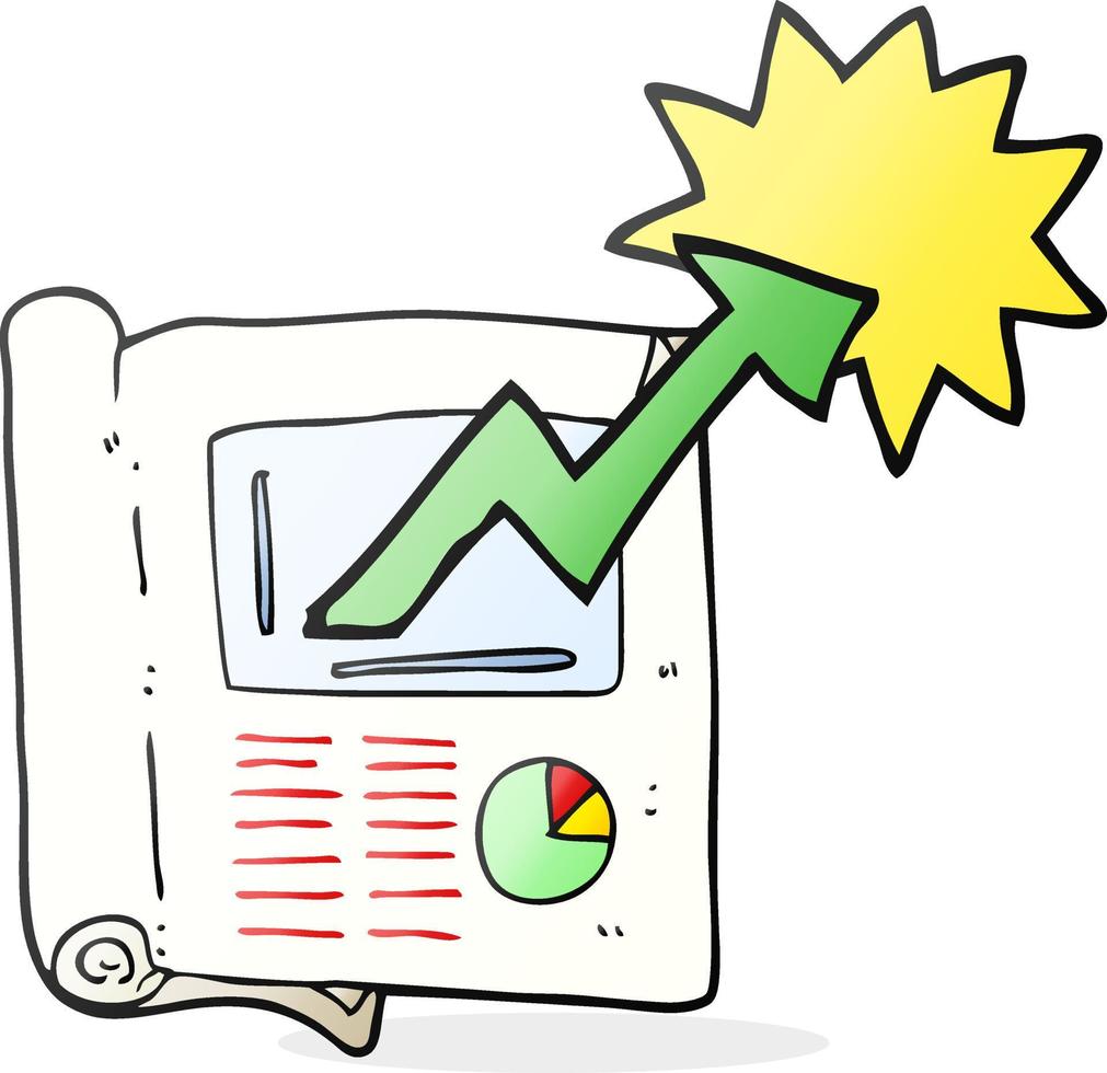 freehand drawn cartoon business document vector