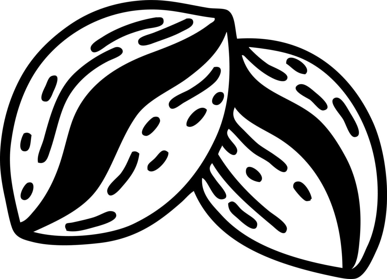 tattoo in black line style of coffee beans vector