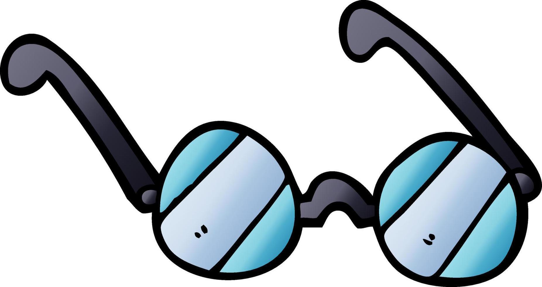 cartoon doodle glass spectacles vector