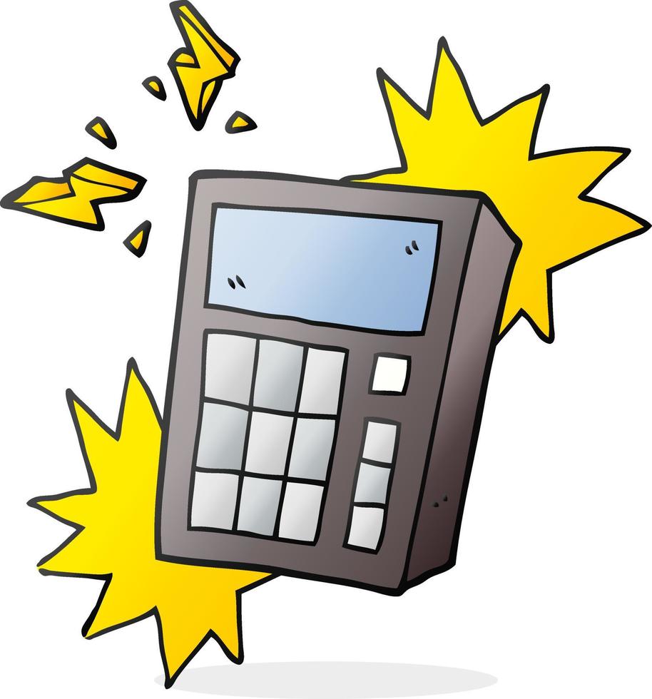 freehand drawn cartoon calculator vector