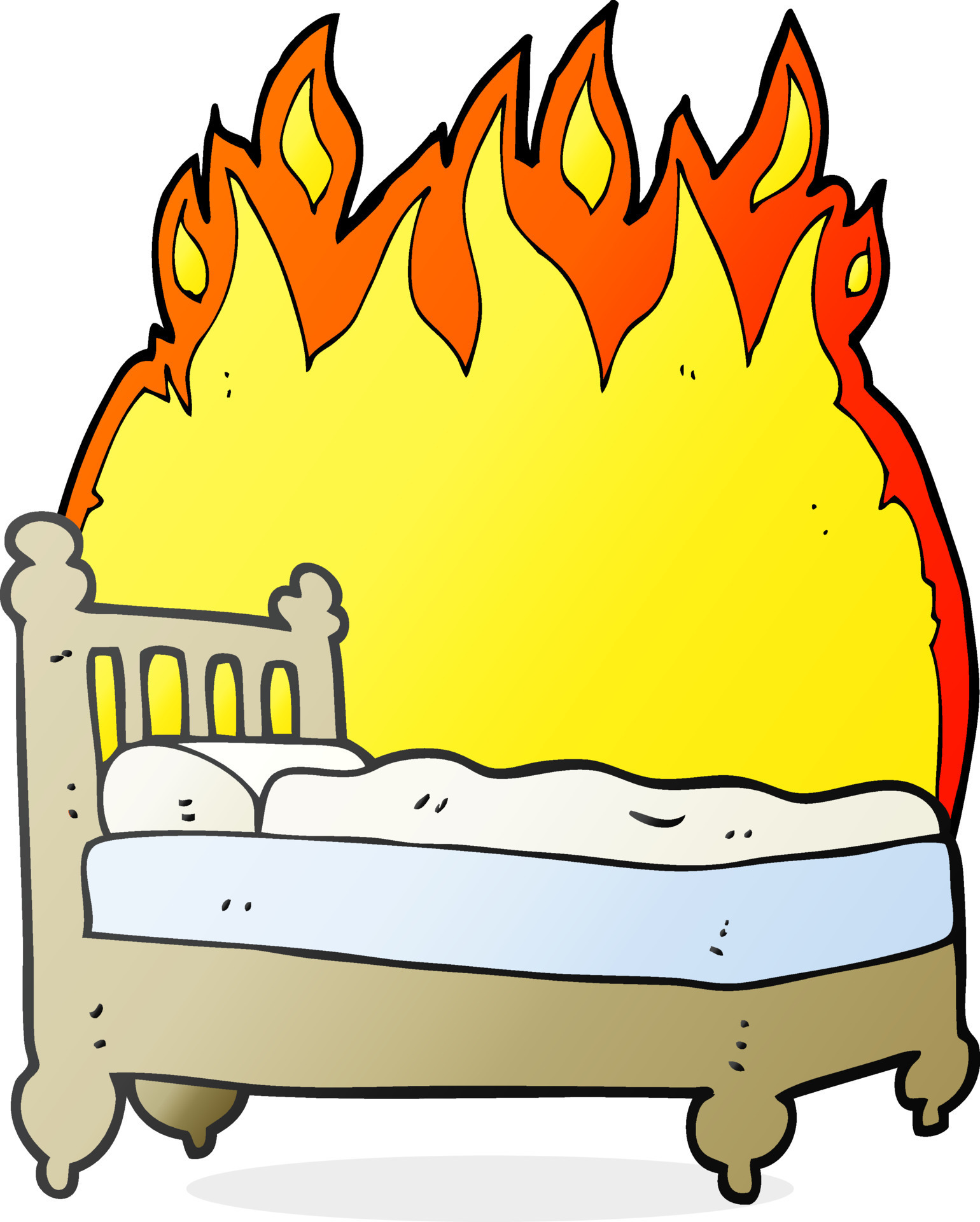 freehand drawn cartoon beds are burning 12029994 Vector Art at Vecteezy