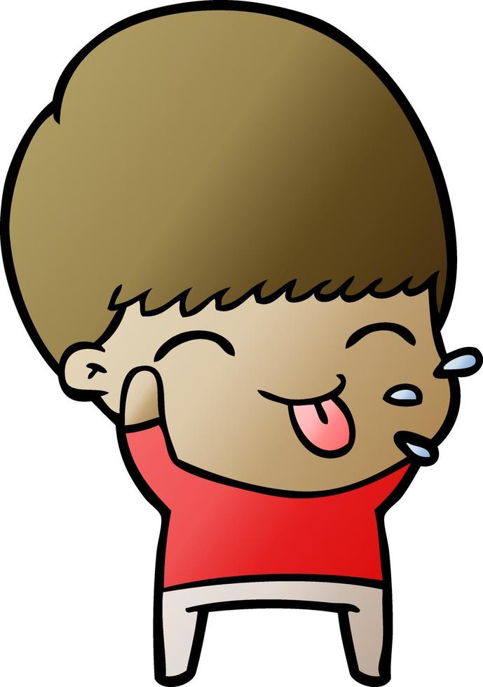 cartoon calm boy vector