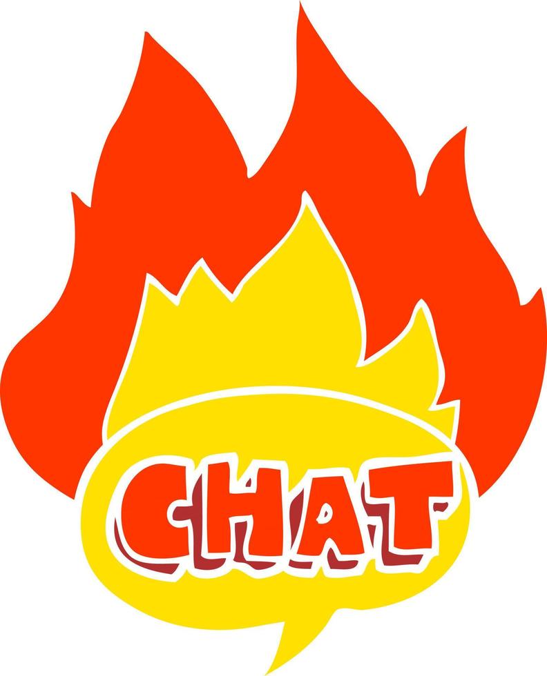 flat color illustration of chat symbol vector