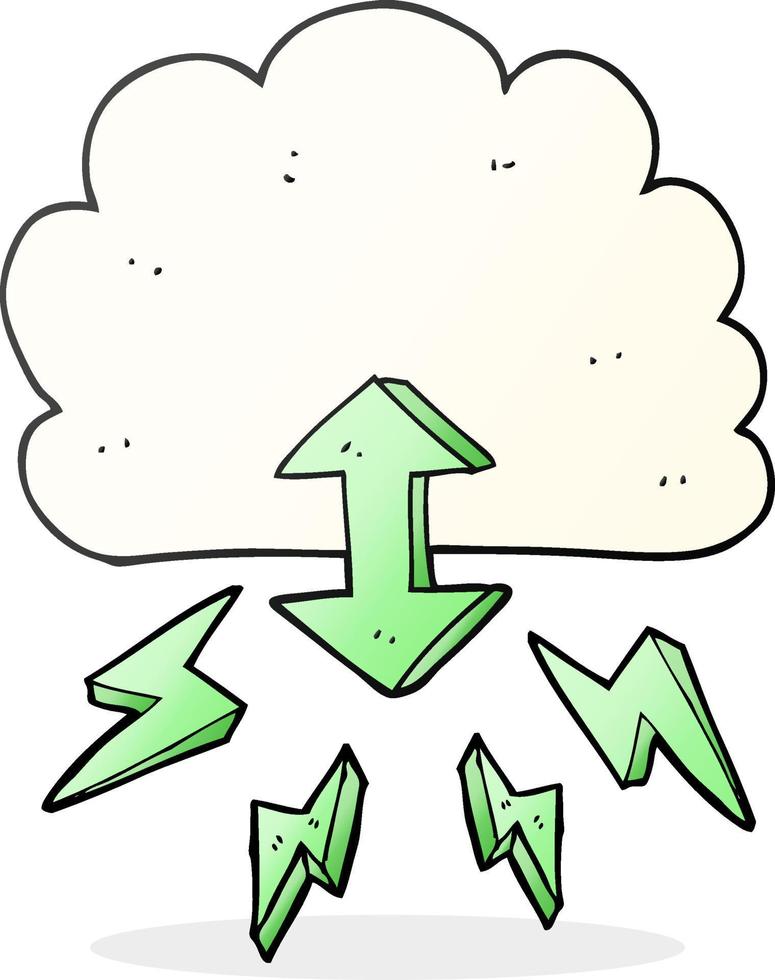 freehand drawn cartoon digital cloud vector