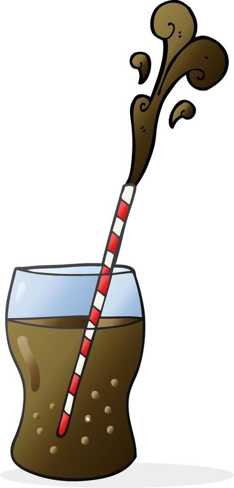 freehand drawn cartoon fizzy drink vector