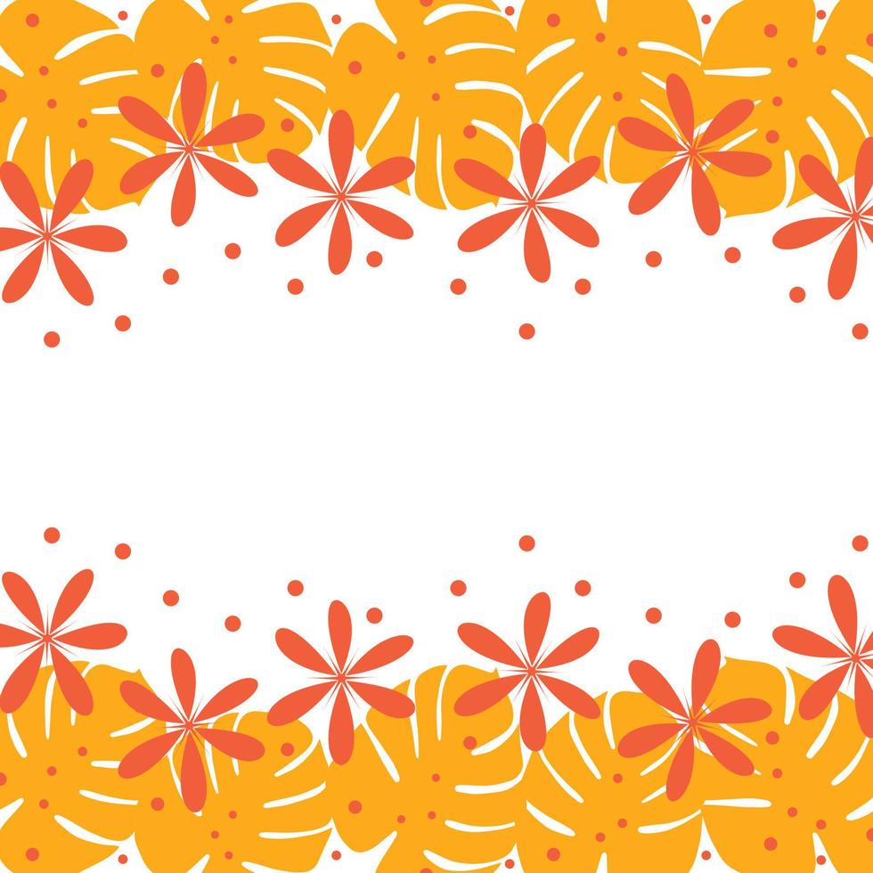 Colorful endless frame in trendy autumn shades with copyspace on a transparent background. Lifestyle vector