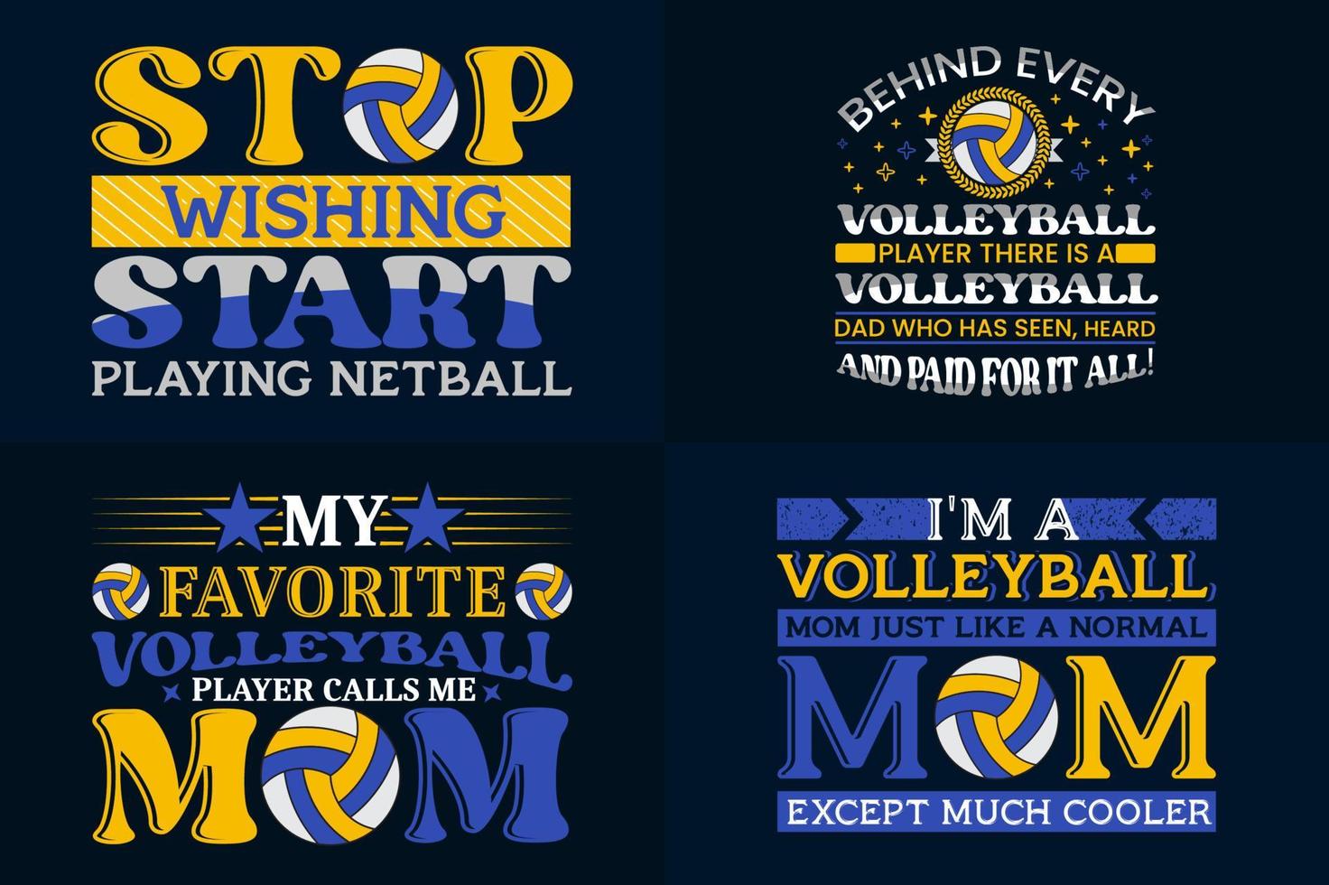 paquete de diseño de camiseta de voleibol vector