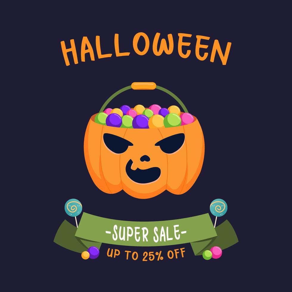 Halloween Super Sale Banner vector