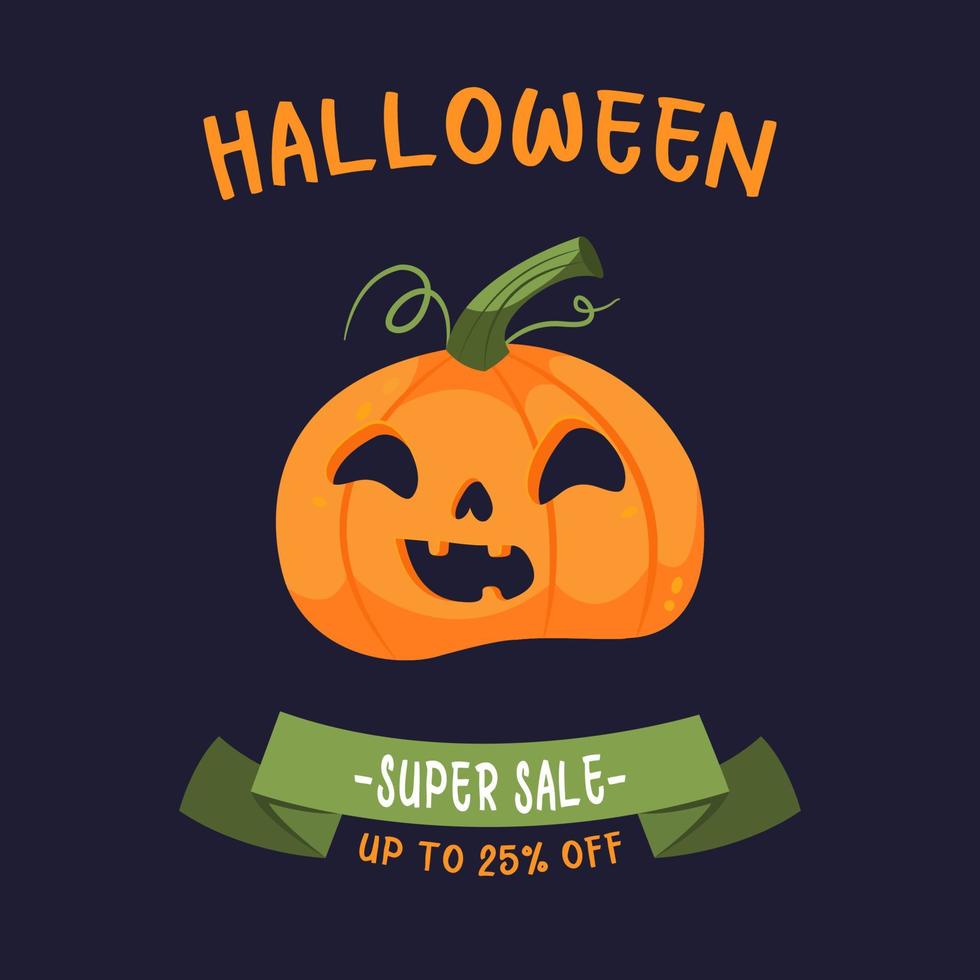 banner de súper venta de halloween vector