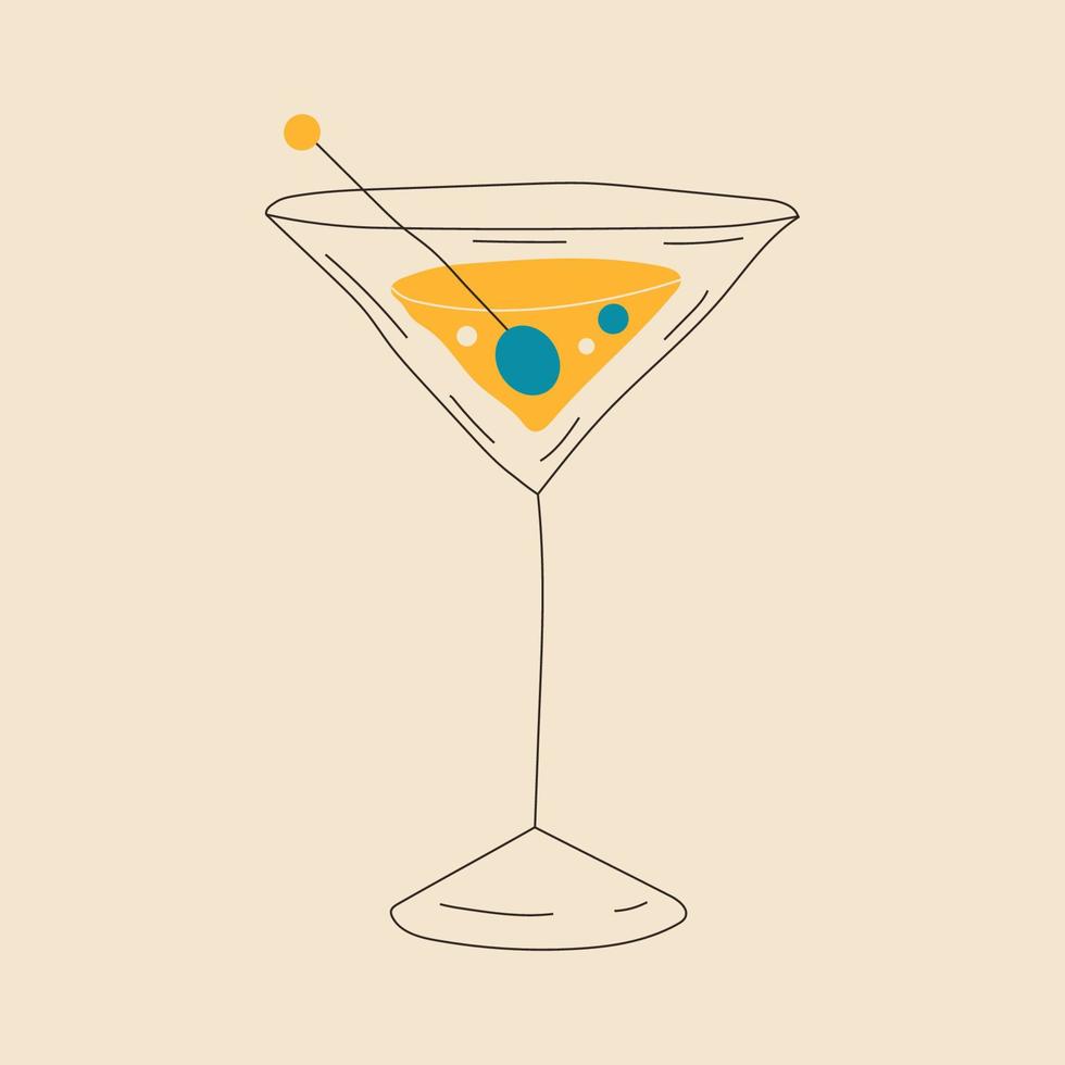 Cocktail alcoholic  with ice cubes of lemon, lime. All elements are isolated vector