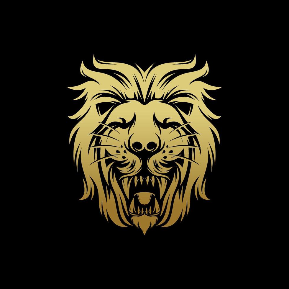 Lion king logo design vector template