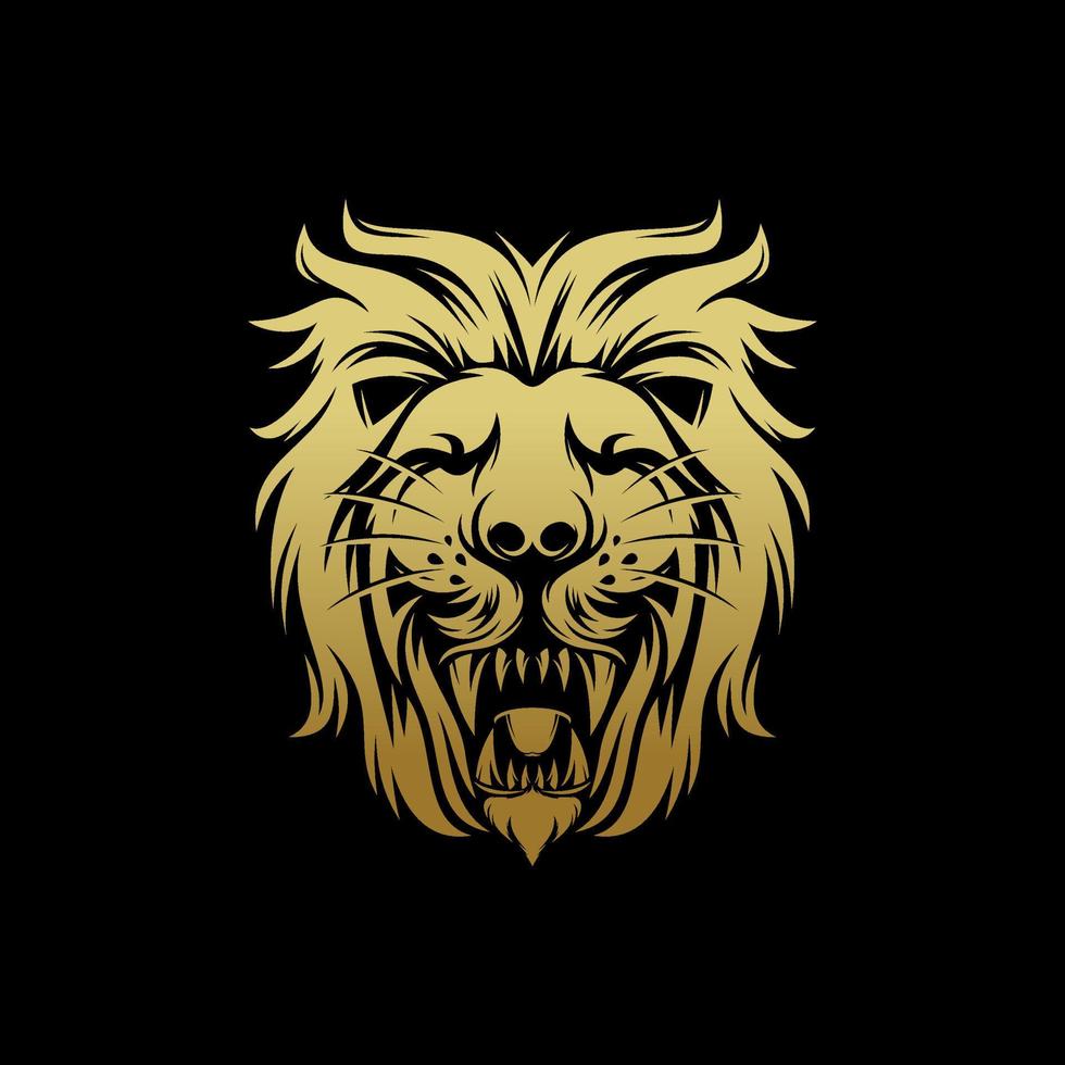 plantilla de vector de diseño de logotipo de rey león