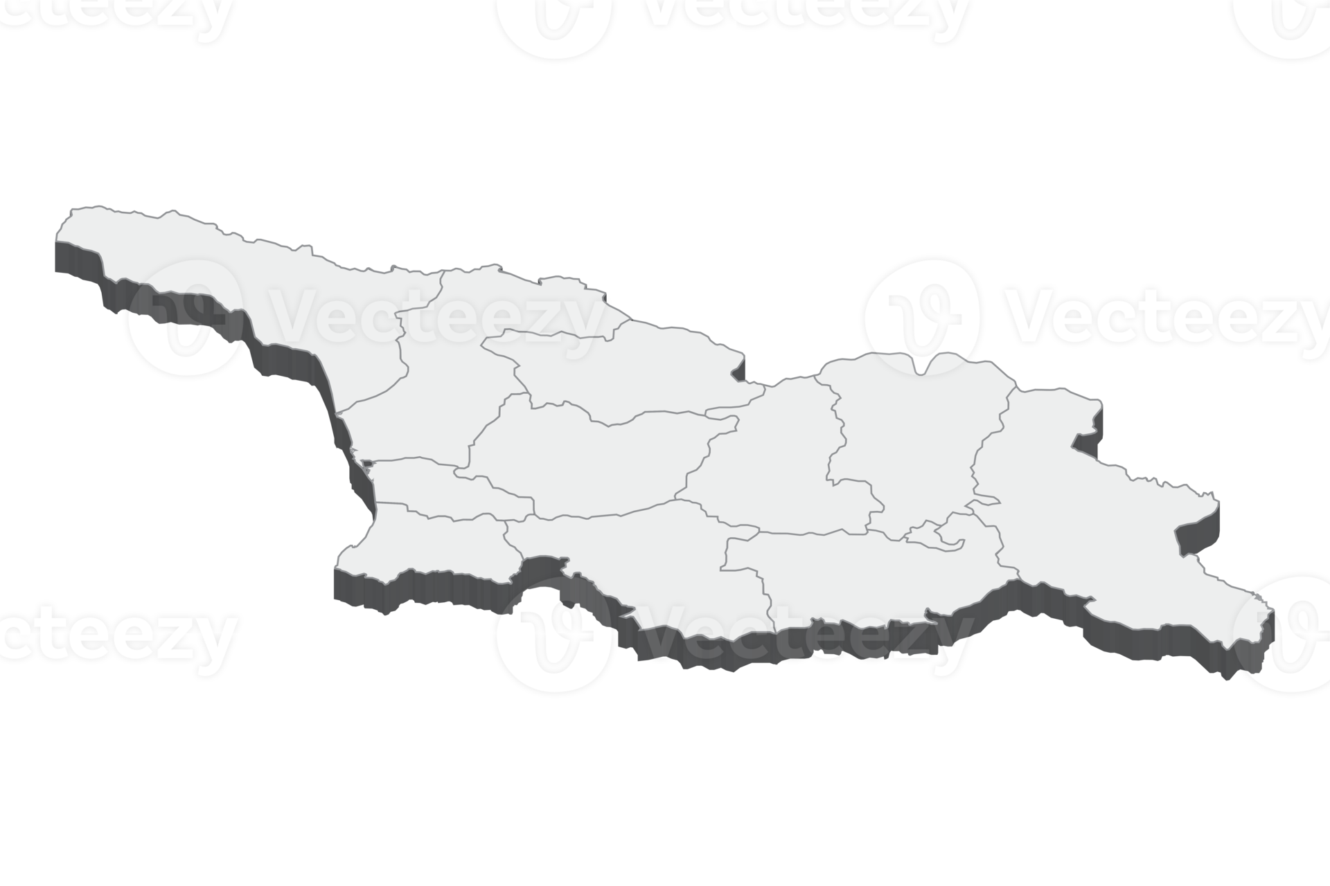 3D map illustration of Georgia 12031198 PNG