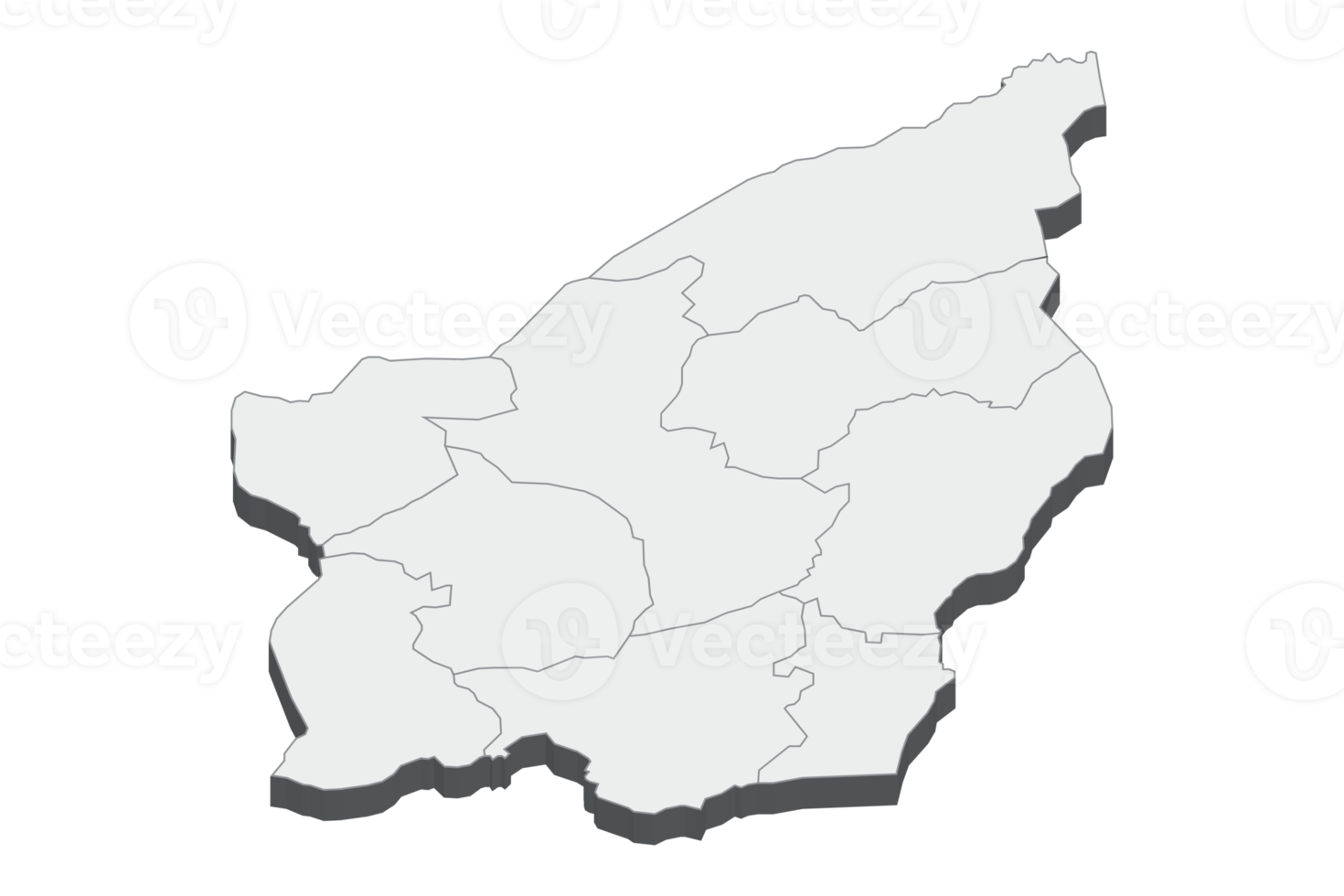 Illustrazione della mappa 3d di san marino png