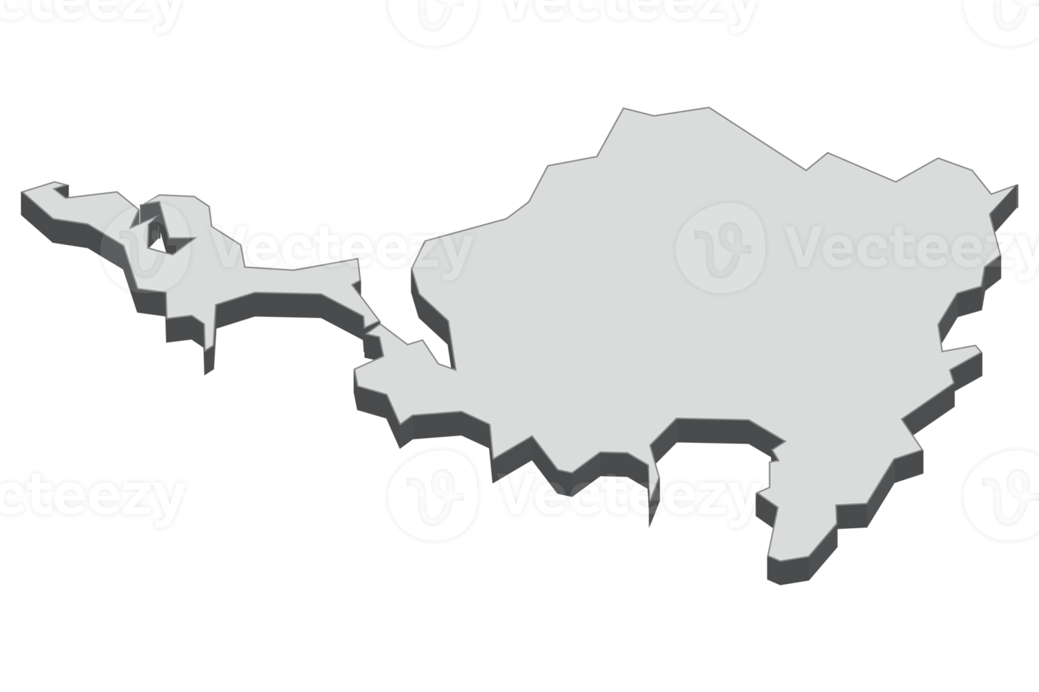 3D map illustration of Sint Maarten png